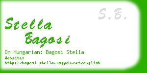 stella bagosi business card